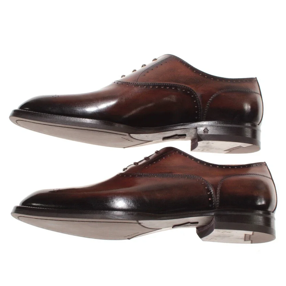 Di Bianco NWB Oxford Dress Shoes Size 42 (US 9) in Brown Leather Made in Italy